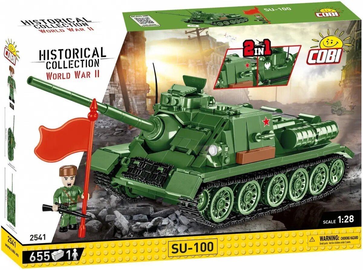 Konstruktor tank Cobi SU-100, 655 tk. цена и информация | Klotsid ja konstruktorid | kaup24.ee