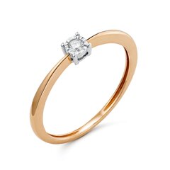 Kuldsõrmus teemanditega naistele hind ja info | Sõrmused | kaup24.ee