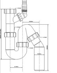 Sifoon ilma peata, haruga McAlpine MCHC8, 50 mm цена и информация | Сифоны | kaup24.ee