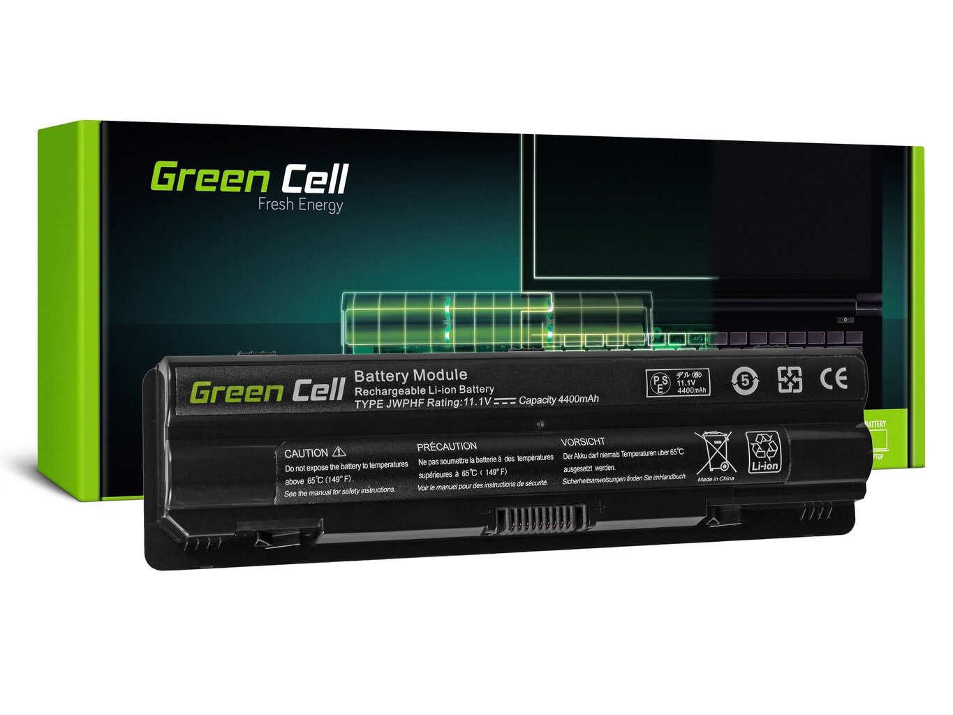 Green Cell Laptop Battery for Dell XPS 14 14D 15 15D 17 hind ja info | Sülearvuti akud | kaup24.ee