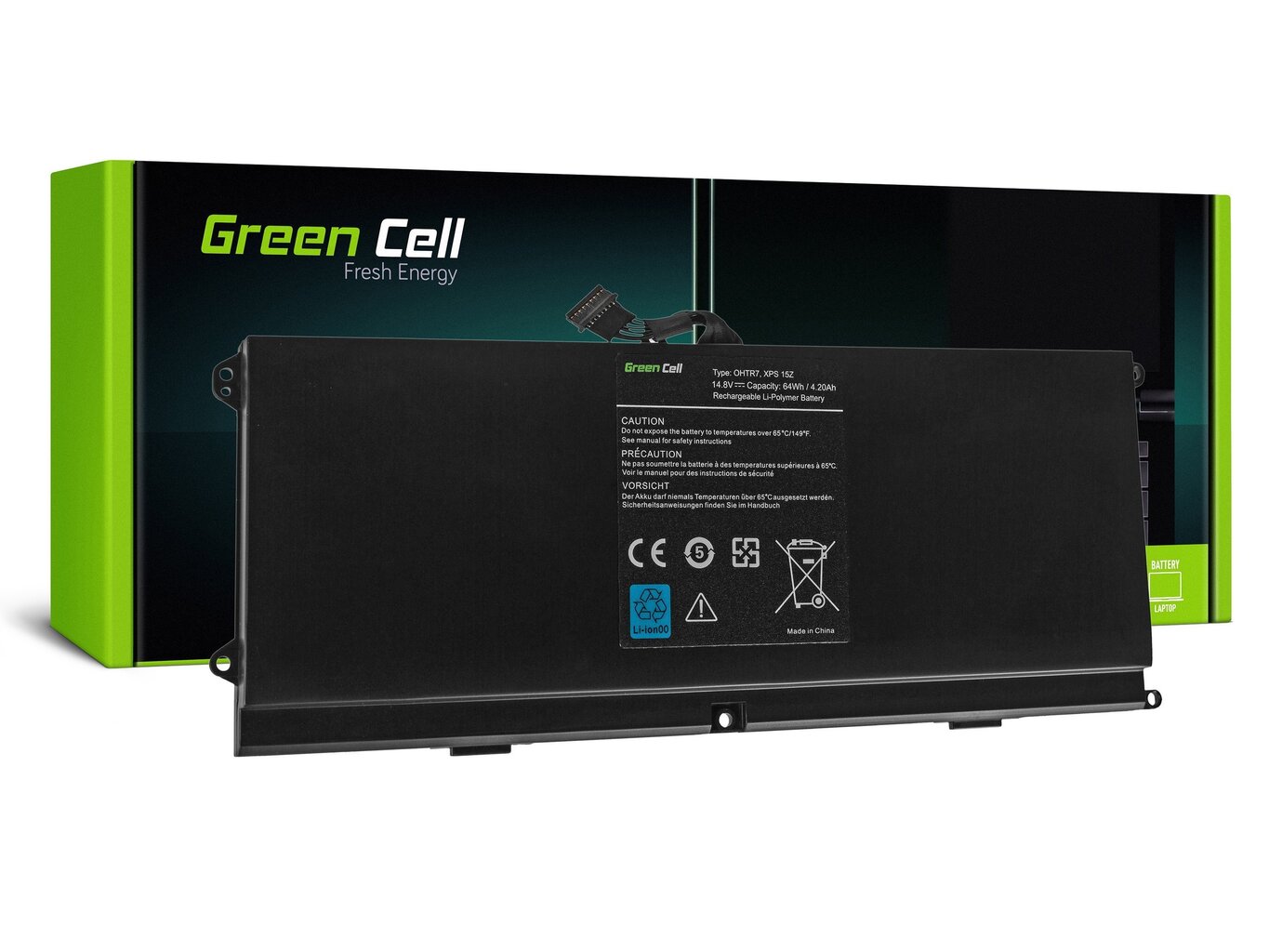 Green Cell Laptop Battery for Dell XPS 15z L511z hind ja info | Sülearvuti akud | kaup24.ee