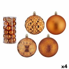 Набор новогодних шаров 8 cm Оранжевый PVC (4 штук) цена и информация | Ёлочные игрушки | kaup24.ee