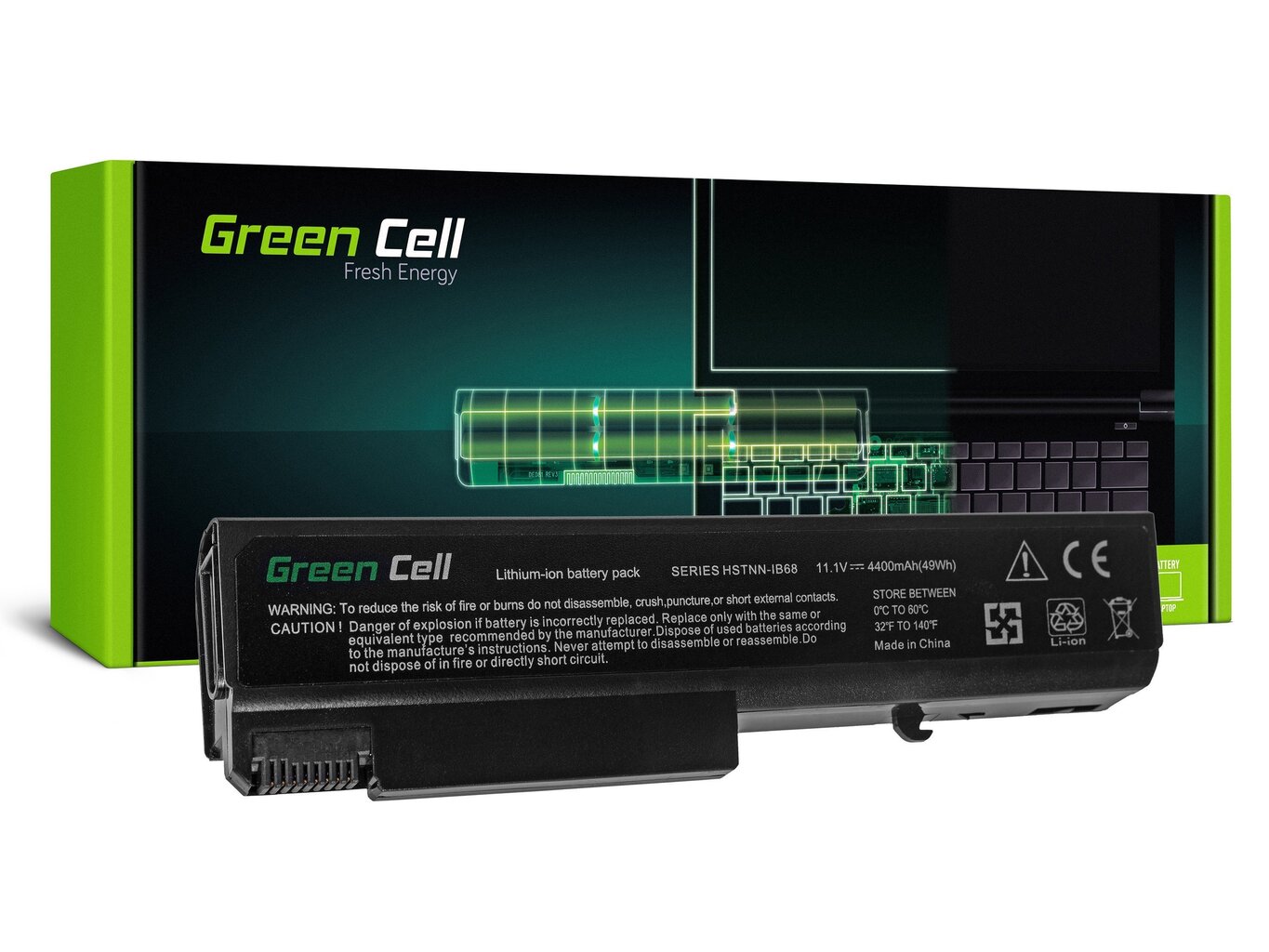 Green Cell Laptop Battery for HP EliteBook 6930 ProBook 6400 6530 6730 6930 Compaq 6730 hind ja info | Sülearvuti akud | kaup24.ee