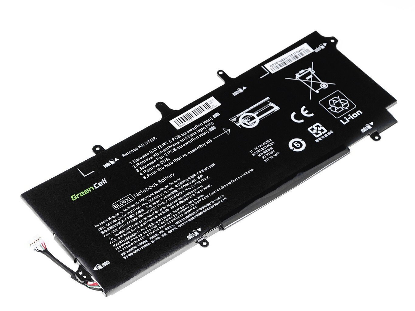 Green Cell Laptop Battery for HP EliteBook Folio 1040 G1 G2 цена и информация | Sülearvuti akud | kaup24.ee