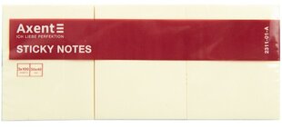 Набор стикеров для заметок AXENT, 40х50мм, 3х100 листов, пастельно-желтый сп. цена и информация | Тетради и бумажные товары | kaup24.ee