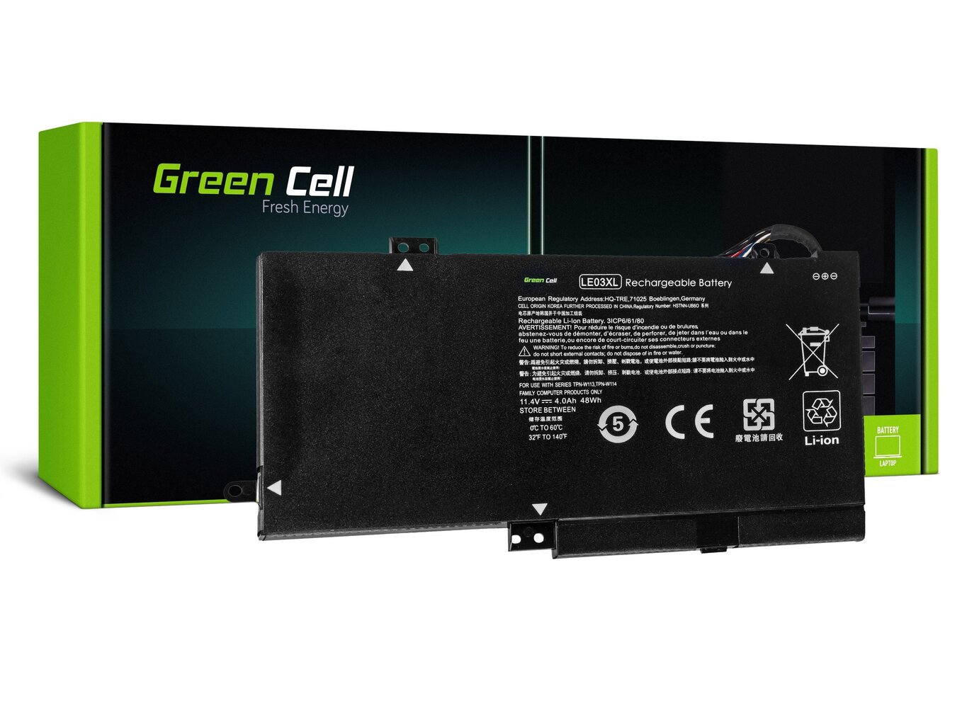 Green Cell Laptop Battery for HP Envy x360 15-W M6-W, HP Pavilion x360 13-S 15-BK цена и информация | Sülearvuti akud | kaup24.ee