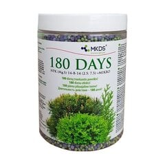 180 DAYS удобрения длительного воздействия для хвойных и вечнозеленых растений, 1 кг цена и информация | MKDS Товары для сада | kaup24.ee