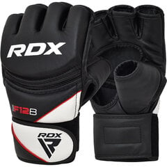 Боксерские тренировочные перчатки RDX MMA F12, черные цена и информация | Боевые искусства | kaup24.ee