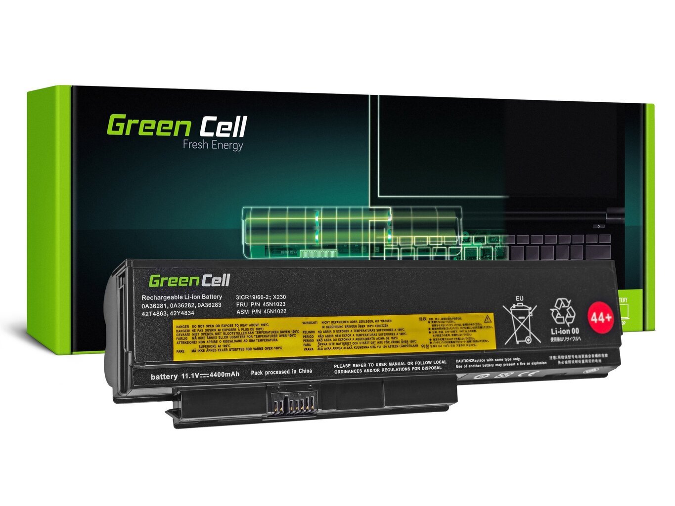Green Cell Laptop Battery for IBM Lenovo ThinkPad X220 X230 цена и информация | Sülearvuti akud | kaup24.ee