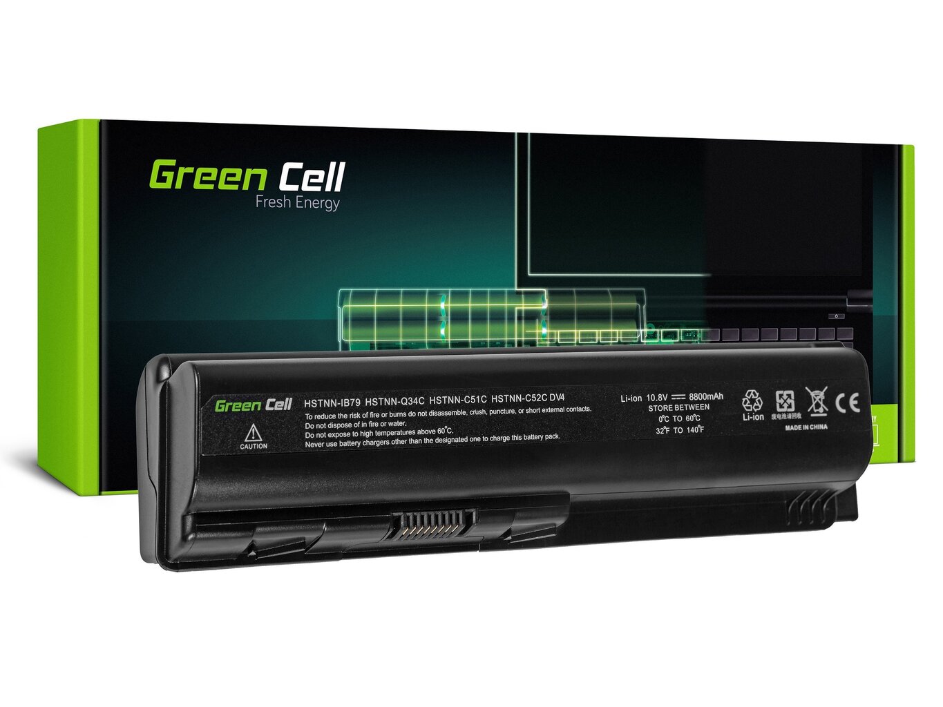 Green Cell Laptop Battery HSTNN-LB72 HSTNN-IB72 for HP G50 G60 G61 G70 Compaq Presario CQ60 CQ61 CQ70 CQ71 цена и информация | Sülearvuti akud | kaup24.ee