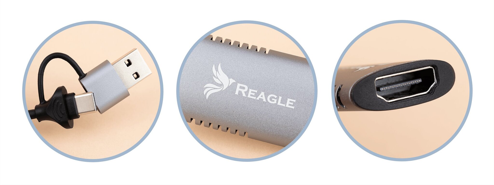 Reagle VIDEO Grabber HDMI PC USB 2in1 USB-C kaamera kaart цена и информация | USB jagajad, adapterid | kaup24.ee