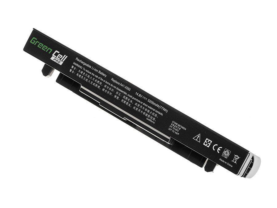 Green Cell PRO Laptop Battery A41-X550A for Asus A450 A550 R510 R510CA X550 X550CA X550CC X550VC 14.8V 5200mAh hind ja info | Sülearvuti akud | kaup24.ee