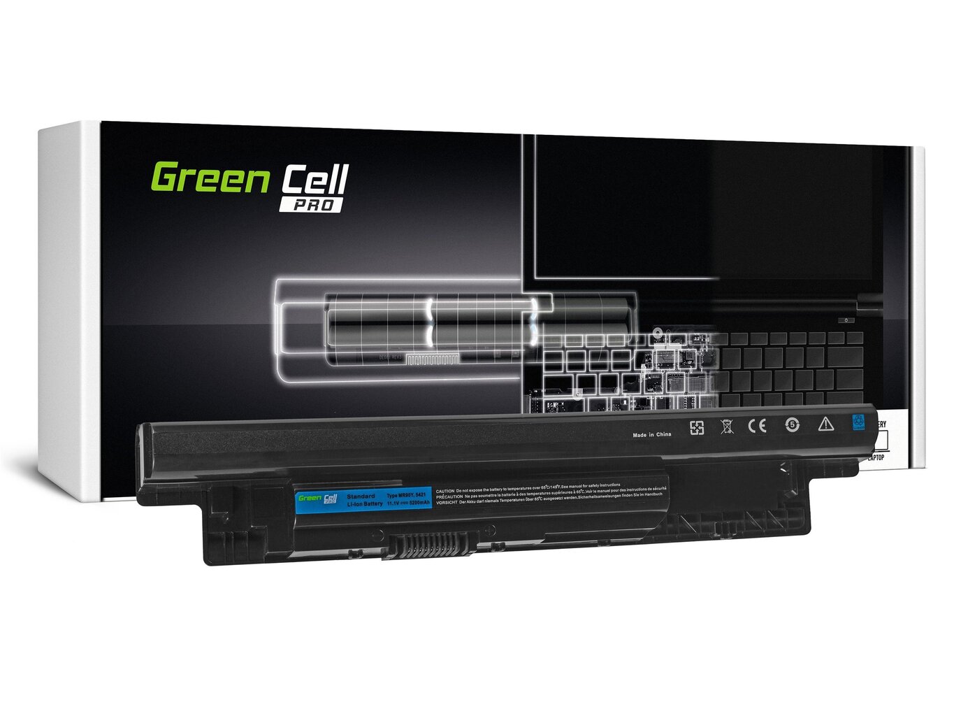 Green Cell Pro Laptop Battery for Dell Inspiron 14 3000 15 3000 3521 3537 15R 5521 5537 17 5749 hind ja info | Sülearvuti akud | kaup24.ee