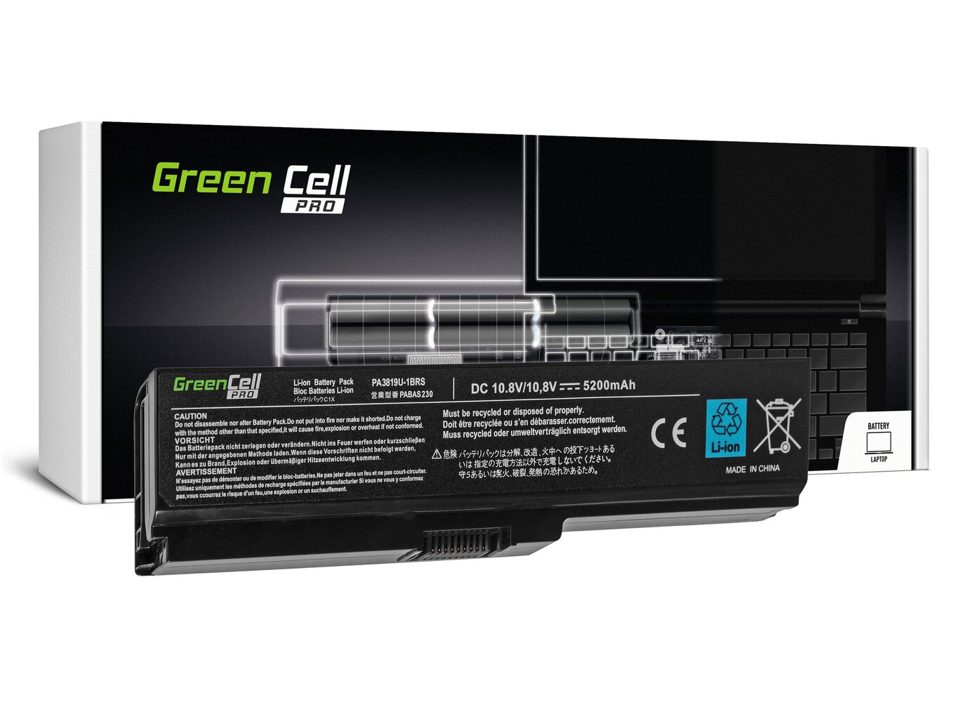 Green Cell PRO Laptop Battery for Toshiba Satellite C650 C650D C660 C660D L650D L655 L750 цена и информация | Sülearvuti akud | kaup24.ee