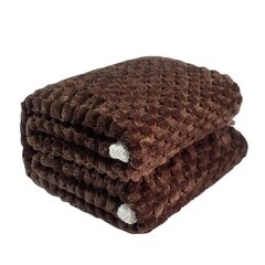 Мягкое одеяло из микрофибры, темно-коричневое цена и информация | Одеяла | kaup24.ee
