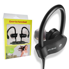 Беспроводные спортивные наушники BestSin Sports Headset Wh-006 Bluetooth с микрофоном черные цена и информация | Наушники | kaup24.ee