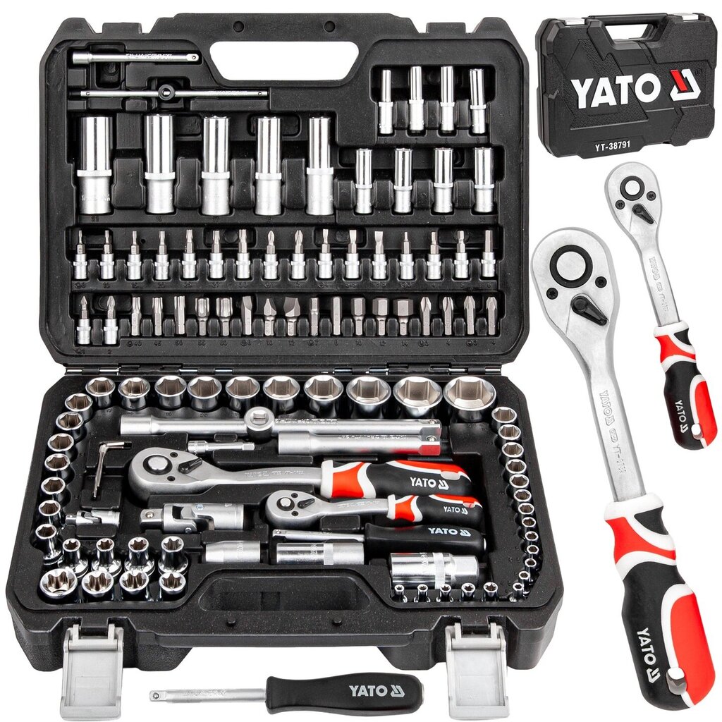 Yato YT-38791 tööriistakomplekt 108 osad цена и информация | Käsitööriistad | kaup24.ee