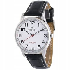 Мужские часы с черным кожаным ремешком Perfect C410N цена и информация | Мужские часы | kaup24.ee