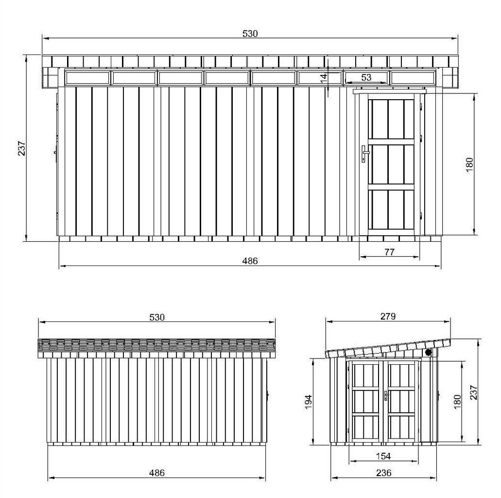 LP® SmartSide® paneelmaja Timbela M905C värvikomplektiga Tundra Grey - A237 x 279 x 530 cm / 11,5 m2 цена и информация | Kuurid ja aiamajad | kaup24.ee