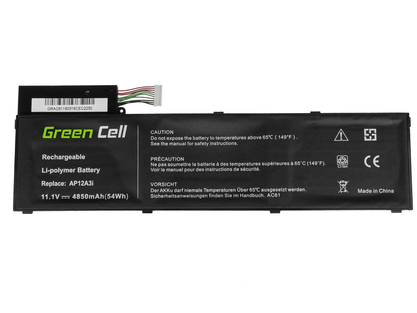 Sülearvuti aku Green Cell Laptop Battery for Acer Aspire Timeline Ultra M3 M3-581TG M5 M5-481TG M5-581TG TravelMate P648 P658 hind ja info | Sülearvuti akud | kaup24.ee