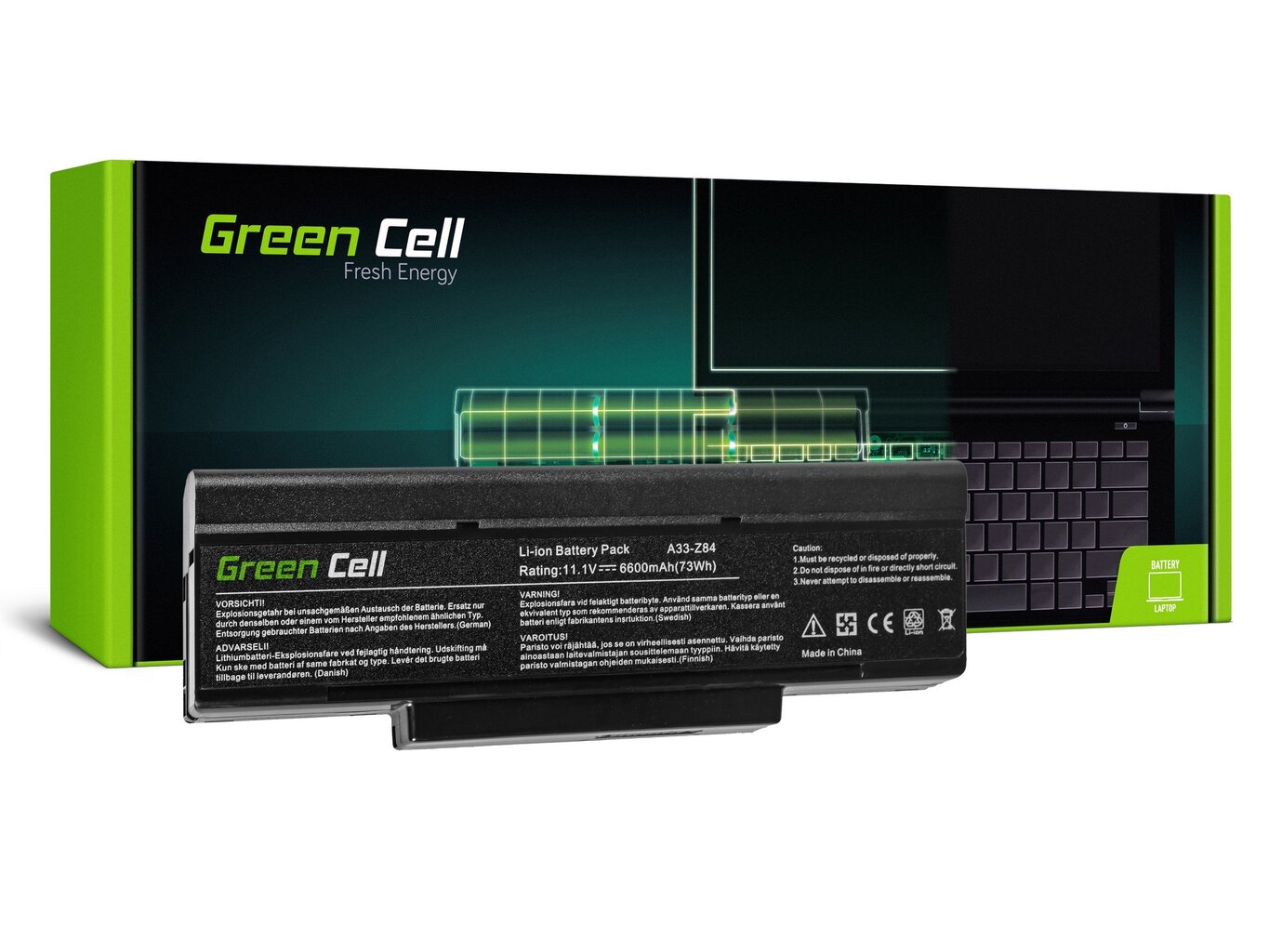 Sülearvuti aku Green Cell Laptop Battery for Asus A9 S9 S96 Z62 Z9 Z94 Z96 PC CLUB EnPower ENP 630 COMPAL FL90 COMPAL FL92 hind ja info | Sülearvuti akud | kaup24.ee