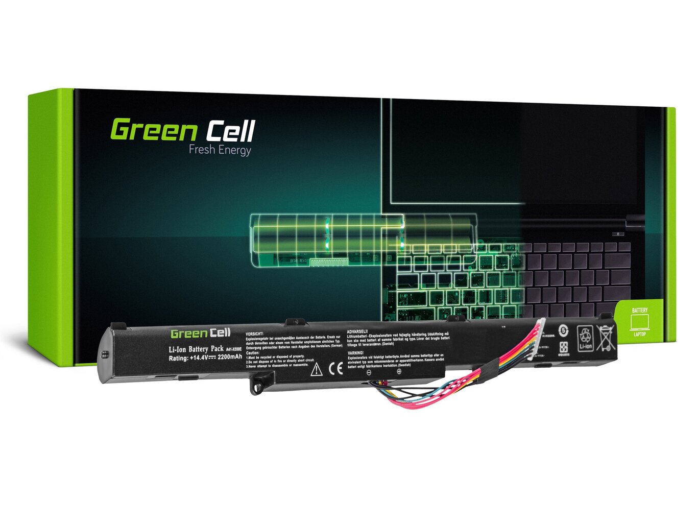 Sülearvuti aku Green Cell Laptop Battery for Asus F550 F750 K550 K750 R510 R750 X550 X750 hind ja info | Sülearvuti akud | kaup24.ee