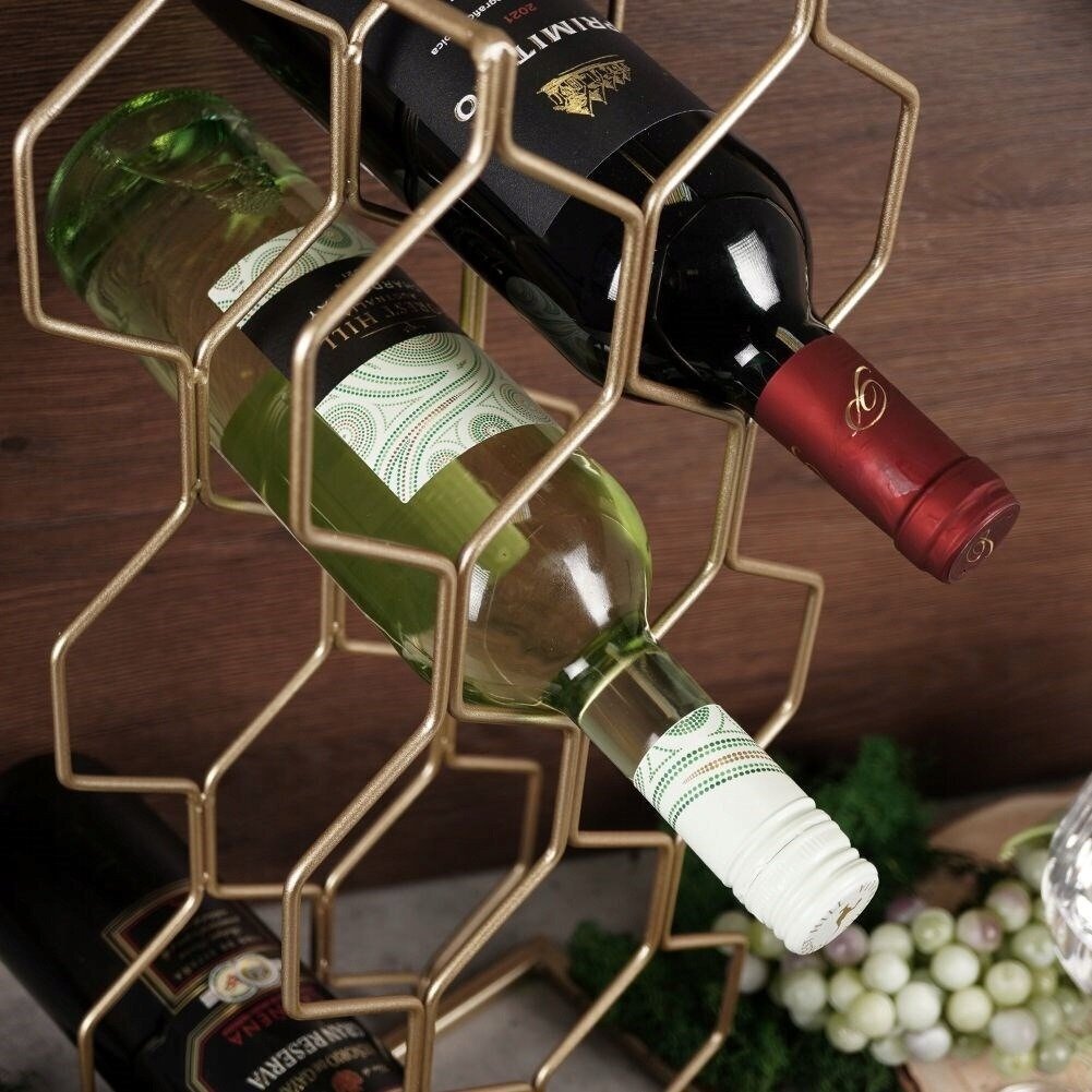 Veiniriiul 8 pudelit, 48 cm, kuldne hind ja info | Köögimööbli tarvikud | kaup24.ee