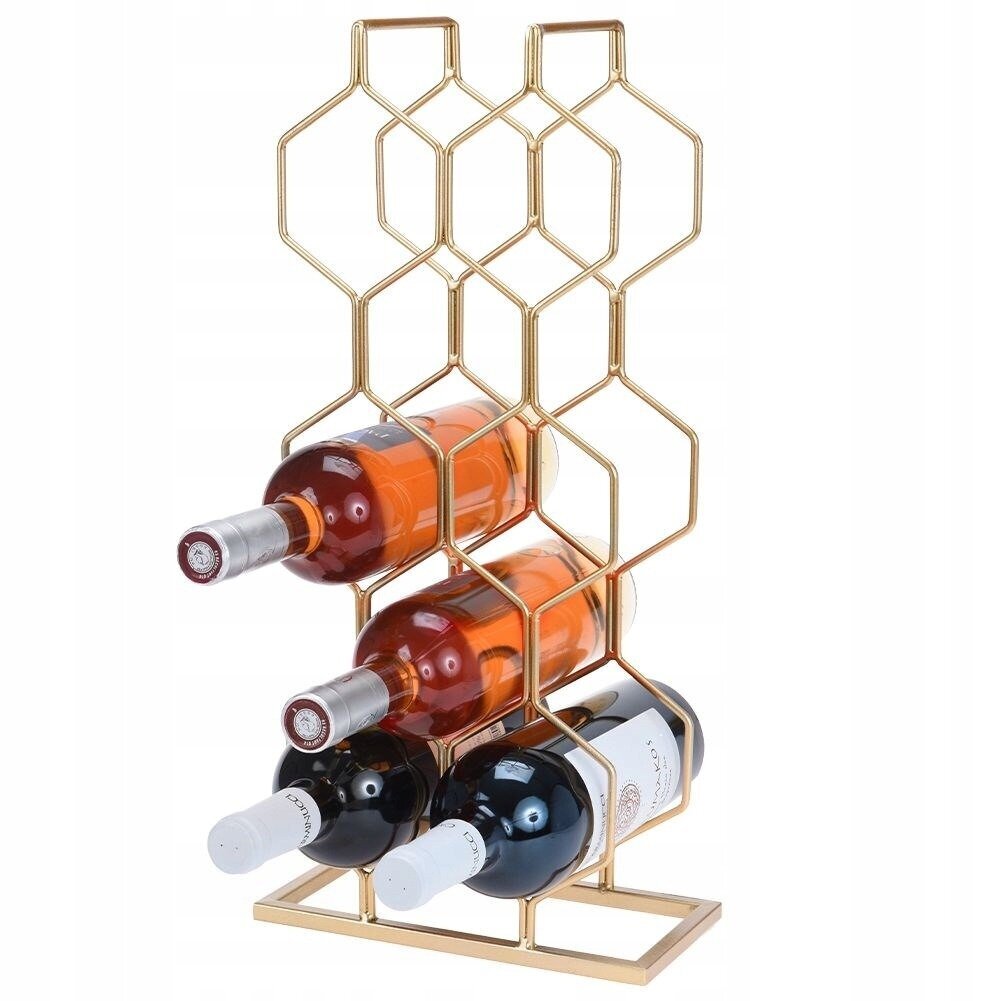 Veiniriiul 8 pudelit, 48 cm, kuldne hind ja info | Köögimööbli tarvikud | kaup24.ee