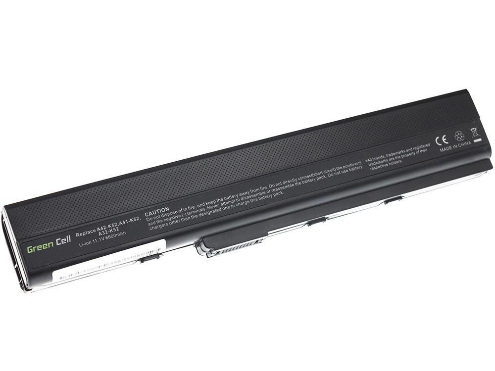 Sülearvuti aku Green Cell Laptop Battery for Asus K52 K52J K52F K52JC K52JR K52N X52 X52J A52 A52F цена и информация | Sülearvuti akud | kaup24.ee