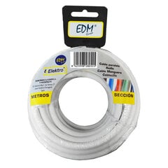 Kaabel EDM 3 x 1 mm Valge 25 m hind ja info | Tekstiilkaablid ja elektriklemmid | kaup24.ee