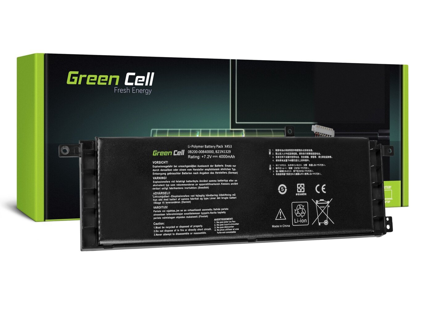 Sülearvuti aku Green Cell Laptop Battery for Asus X553 X553M X553MA F553 F553M F553MA цена и информация | Sülearvuti akud | kaup24.ee