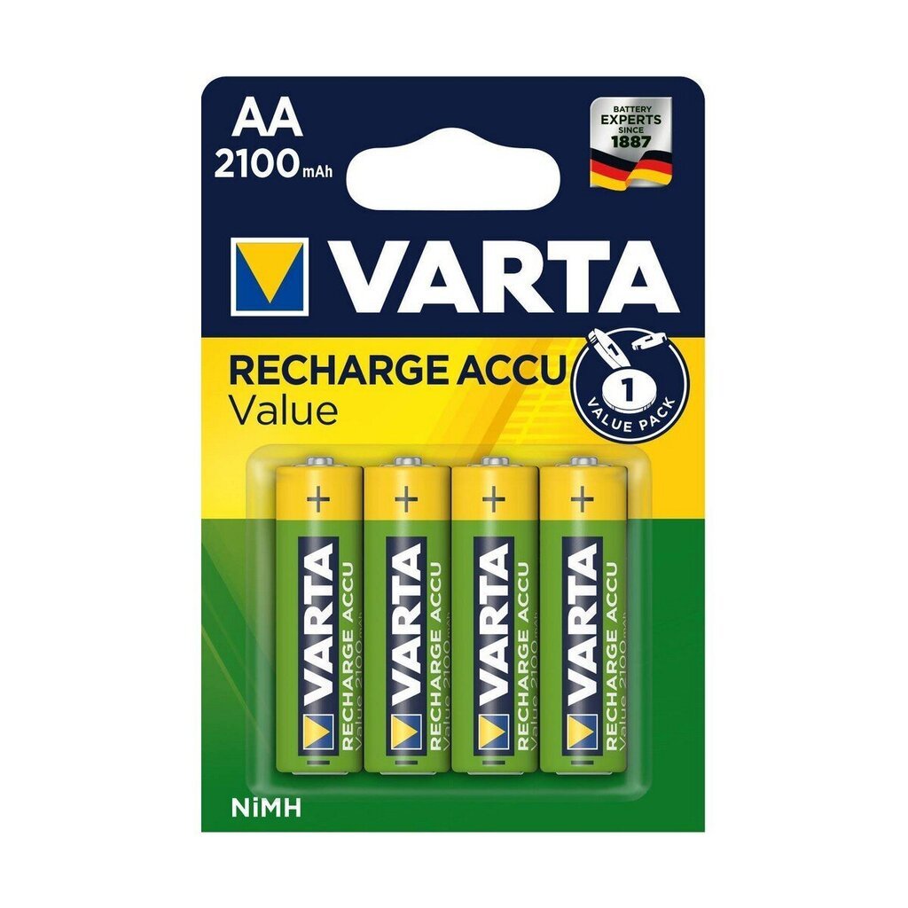 Laetavad patareid Varta Basic Line AA akud 2100 mAh, 4 tk hind ja info | Patareid | kaup24.ee