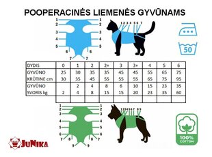 Loomade operatsioonijärgne vest Junika, erinevad suurused, sinine цена и информация | Одежда для собак | kaup24.ee