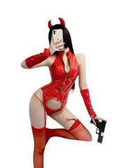 Seksikas naiste kostüüm Devil, punane цена и информация | Сексуальное женское белье | kaup24.ee