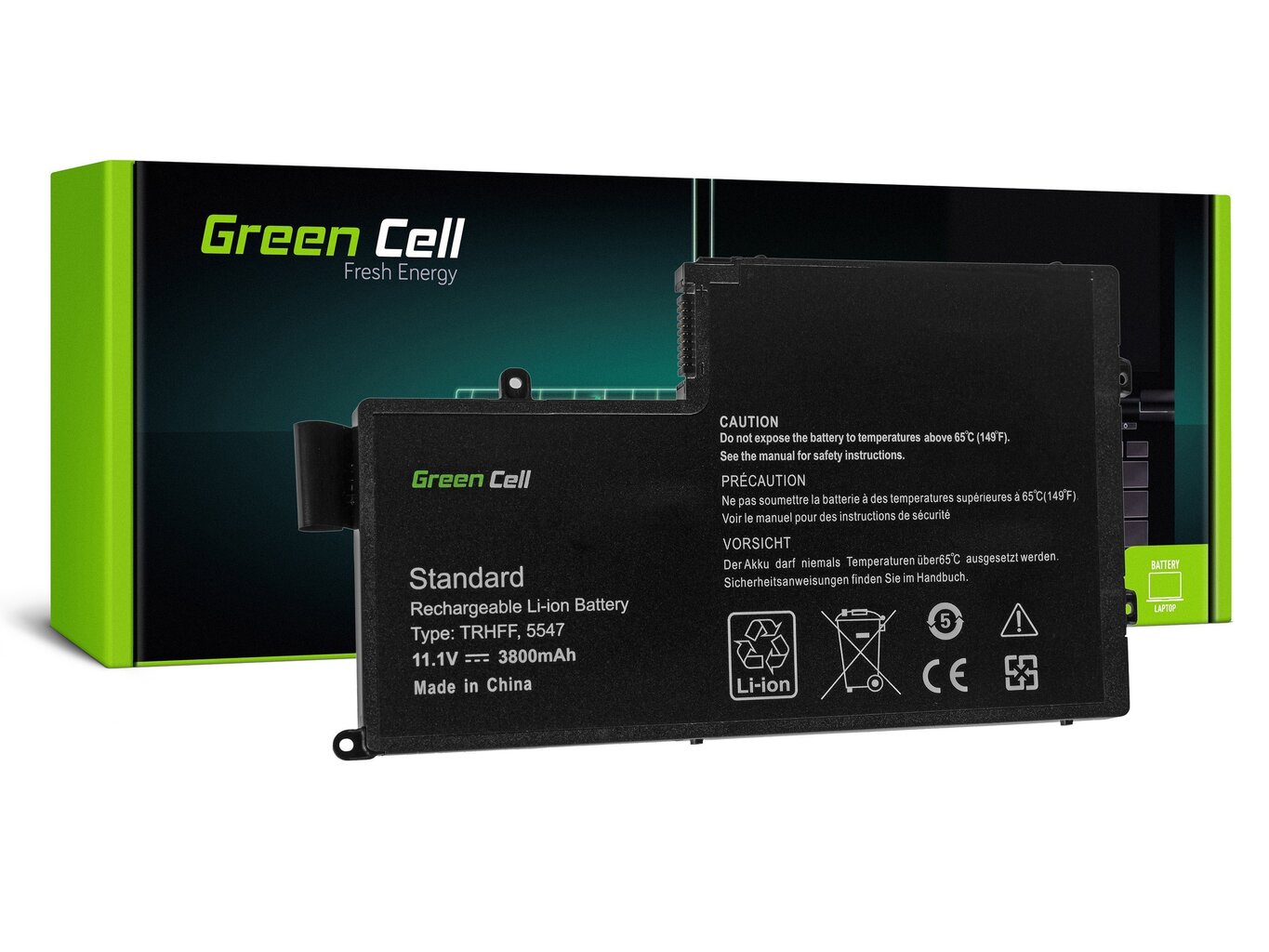 Sülearvuti aku Green Cell Laptop Battery for Dell Inspiron 15 5542 5543 5545 5547 5548 Latitude 3450 3550 hind ja info | Sülearvuti akud | kaup24.ee