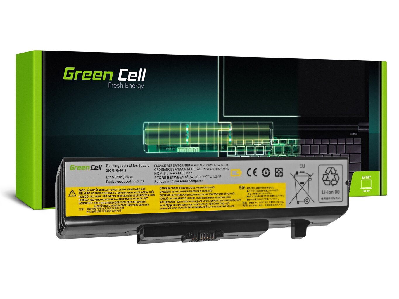 Sülearvuti aku Green Cell Laptop Battery for IBM Lenovo G500 G505 G510 G580 G585 G700 IdeaPad Z580 P580 цена и информация | Sülearvuti akud | kaup24.ee