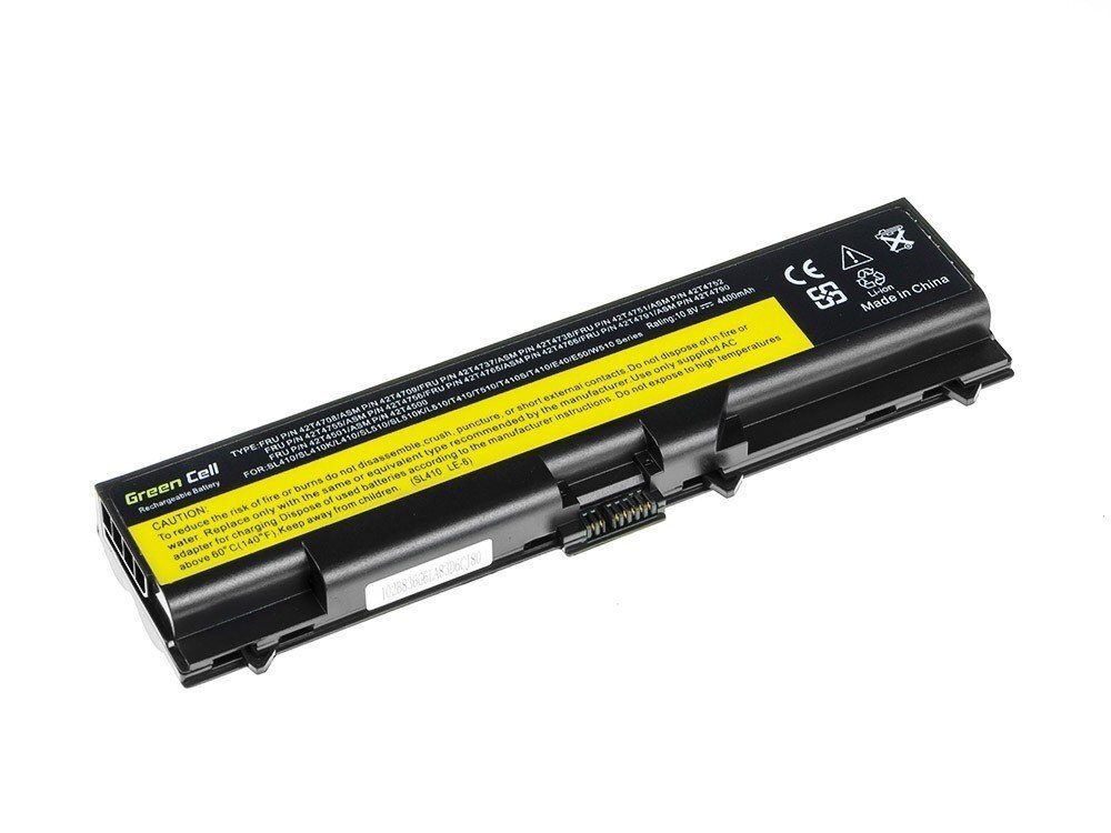 Sülearvuti aku Green Cell Laptop Battery for IBM Lenovo ThinkPad T410 T420 T510 T520 W510 Edge 14 15 E525 hind ja info | Sülearvuti akud | kaup24.ee