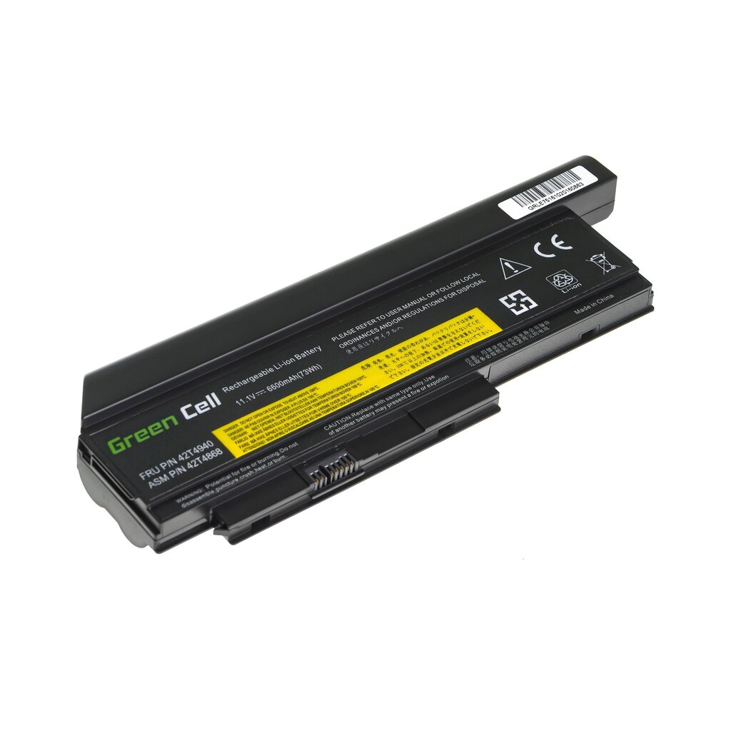 Sülearvuti aku Green Cell Laptop Battery for Lenovo ThinkPad X230 X230i X220 X220i X220s hind ja info | Sülearvuti akud | kaup24.ee