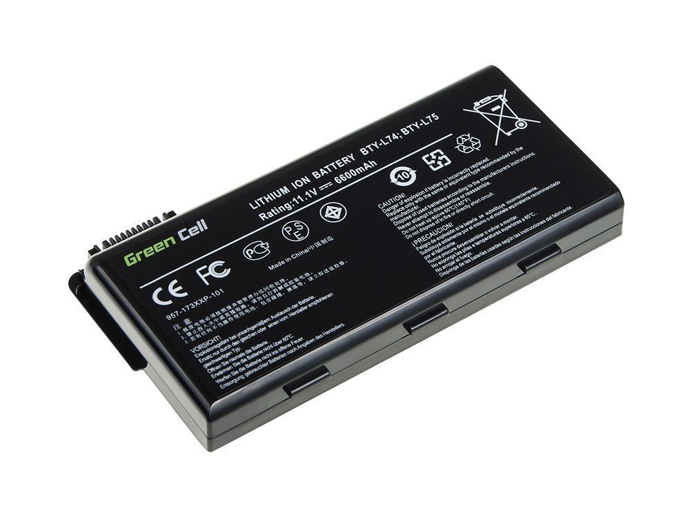 Sülearvuti aku Green Cell Laptop Battery for MSI A6000 CR500 CR600 CR700 CX500 CX600 цена и информация | Sülearvuti akud | kaup24.ee