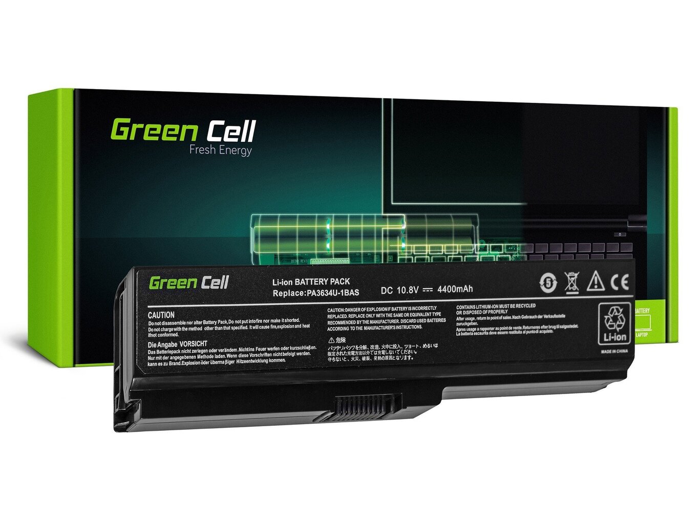 Sülearvuti aku Green Cell Laptop Battery for Toshiba Satellite C650 C650D C660 C660D L650D L655 L750 цена и информация | Sülearvuti akud | kaup24.ee