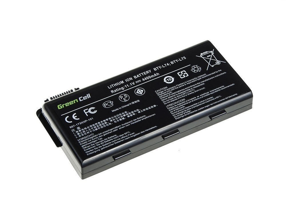 Sülearvuti aku Green Cell Laptop Battery for MSI A6000 CR500 CR600 CR700 CX500 CX600 hind ja info | Sülearvuti akud | kaup24.ee