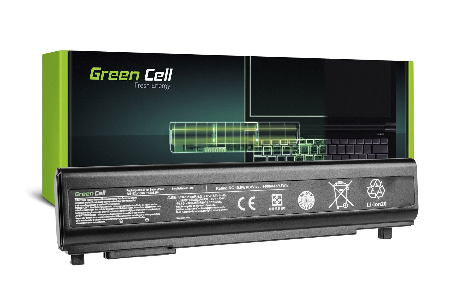 Green Cell Laptop Battery PA5162U-1BRS Toshiba Portege R30 R30-A hind ja info | Sülearvuti akud | kaup24.ee