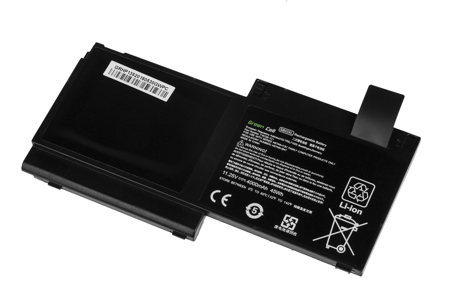 Green Cell Laptop Battery SB03XL HP EliteBook 720 G1 G2 820 G1 G2 hind ja info | Sülearvuti akud | kaup24.ee