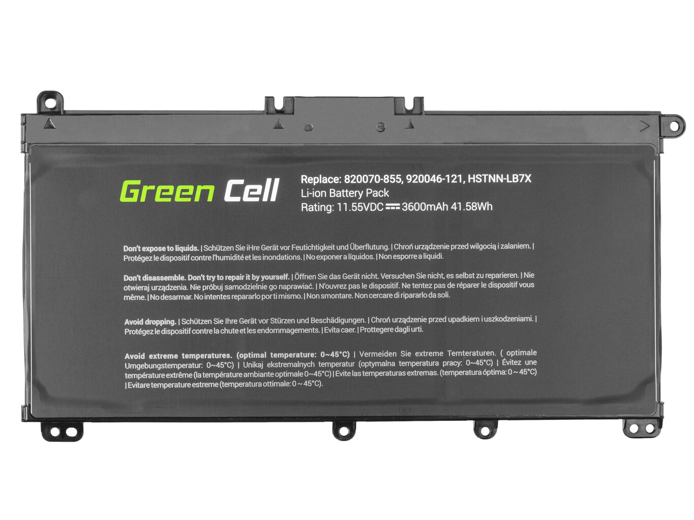 Green Cell Laptop Battery TF03XL HSTNN-LB7X 920046-421 920070-855 HP 14-BP Pavilion 14-BF 14-BK 15-CC 15-CD 15-CK 17-AR hind ja info | Sülearvuti akud | kaup24.ee