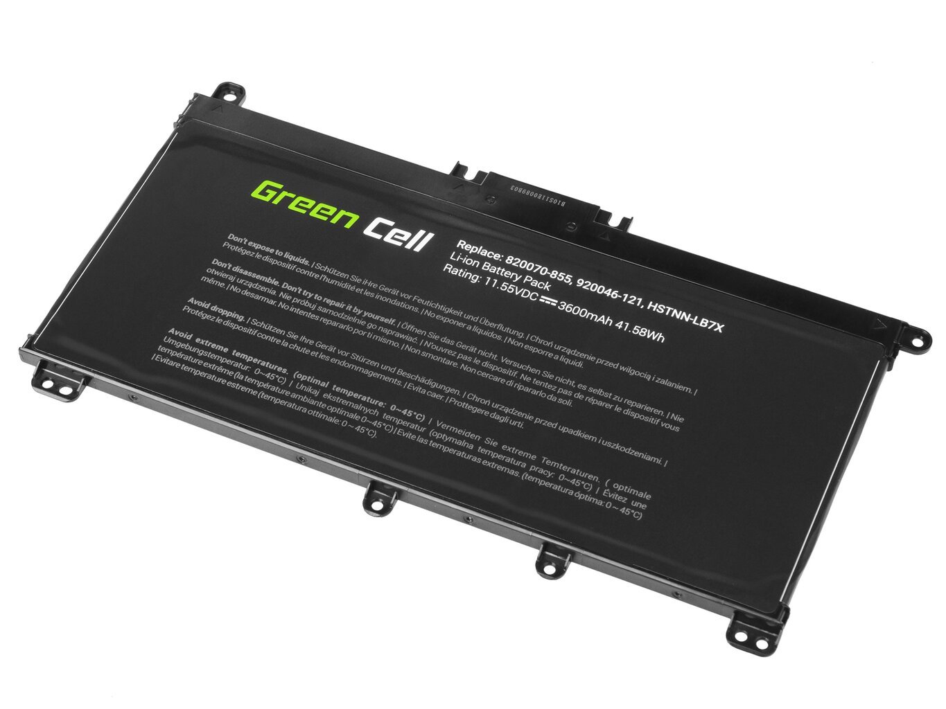 Green Cell Laptop Battery TF03XL HSTNN-LB7X 920046-421 920070-855 HP 14-BP Pavilion 14-BF 14-BK 15-CC 15-CD 15-CK 17-AR hind ja info | Sülearvuti akud | kaup24.ee