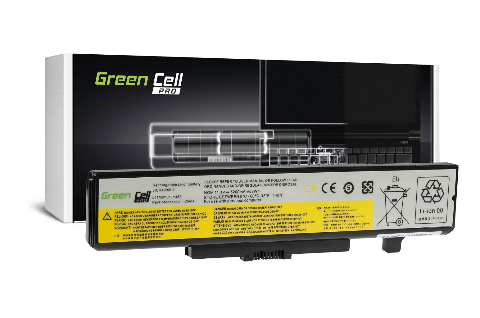 Green Cell PRO Laptop Battery L11S6Y01 L11S6F01 Lenovo B580 B590 G500 G505 G510 G700 G710 G580 G585,IdeaPad P500 P585 Y580 Z580 цена и информация | Sülearvuti akud | kaup24.ee