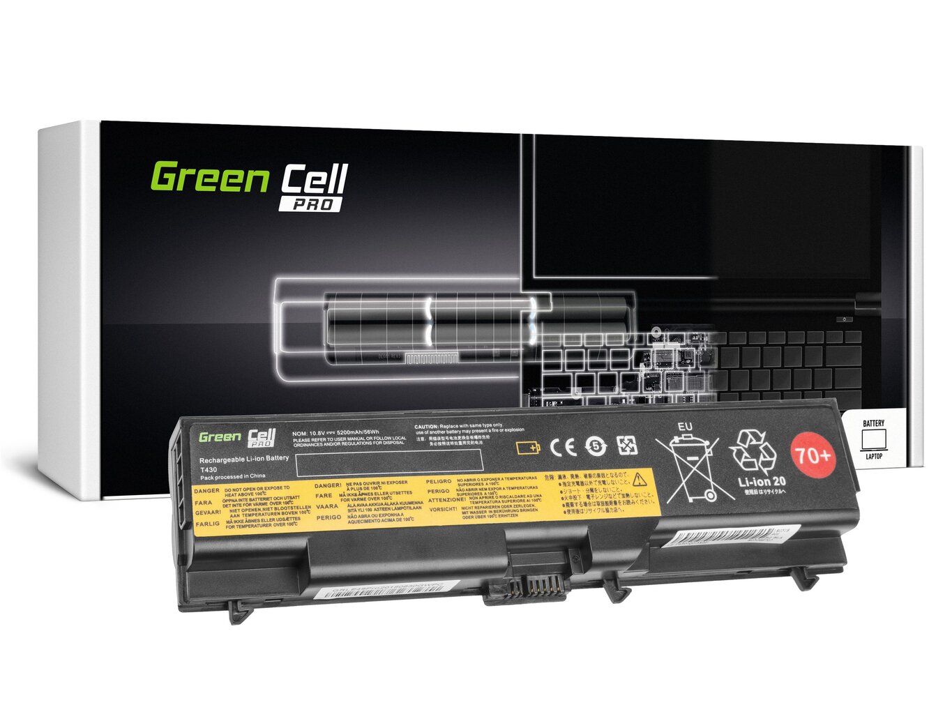 Green Cell PRO Laptop Battery 45N1001 for Lenovo ThinkPad L430 T430i L530 T430 T530 T530i цена и информация | Sülearvuti akud | kaup24.ee