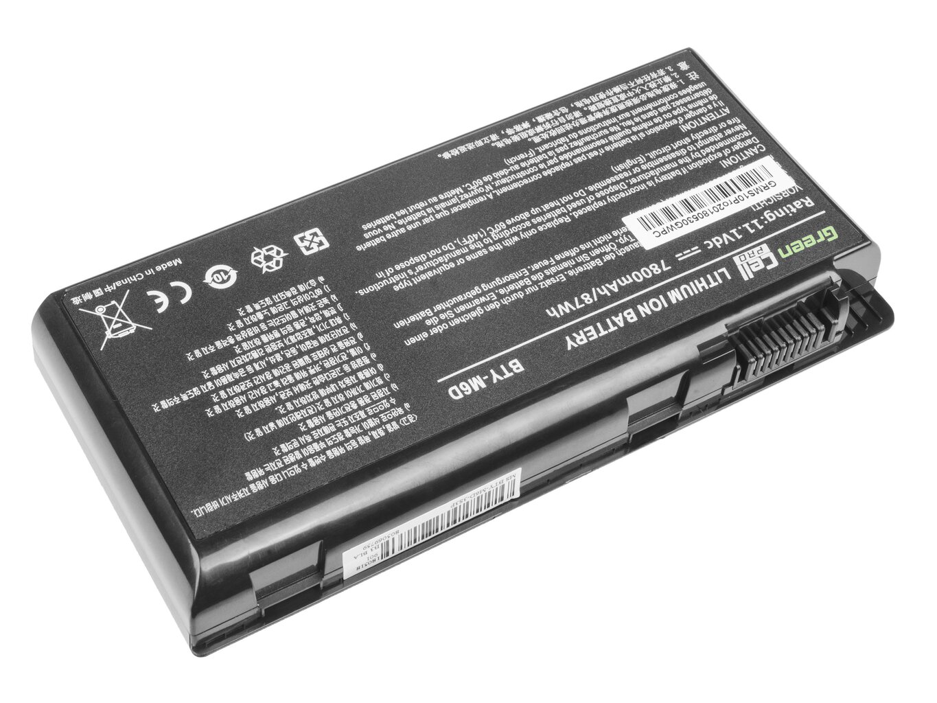 Green Cell PRO Laptop Battery BTY-M6D for MSI GT60 GT70 GT660 GT680 GT683 GT780 GT783 GX660 GX680 GX780 цена и информация | Sülearvuti akud | kaup24.ee