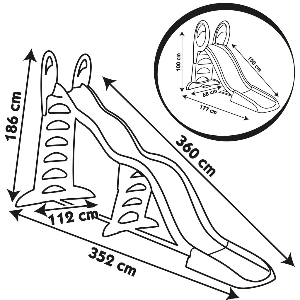 Väliliumägi Smoby Slide Megagliss Large 2in1, 360 cm hind ja info | Liumäed, Pikleri kolmnurgad | kaup24.ee