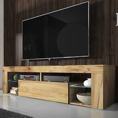 TV laud LED valgustusega Hugo, pruun hind ja info | TV alused | kaup24.ee